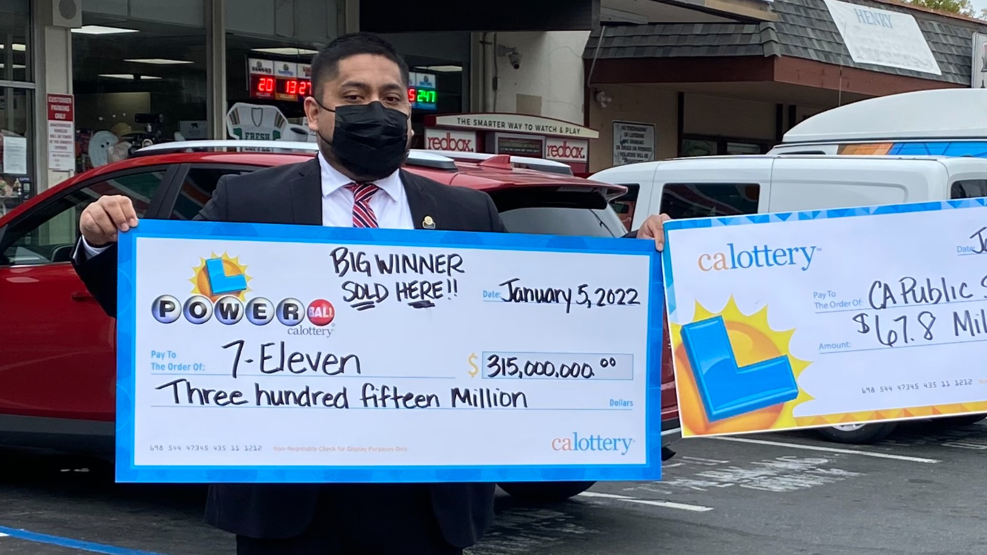 One lucky customer who bought a Powerball lottery ticket at the 7-Eleven on Windham Drive is the winner of $316,000,000.