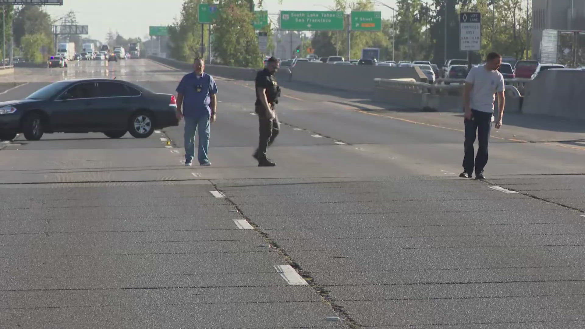 The California Highway Patrol are investigating a freeway shooting that took place Tuesday afternoon along Business 80.