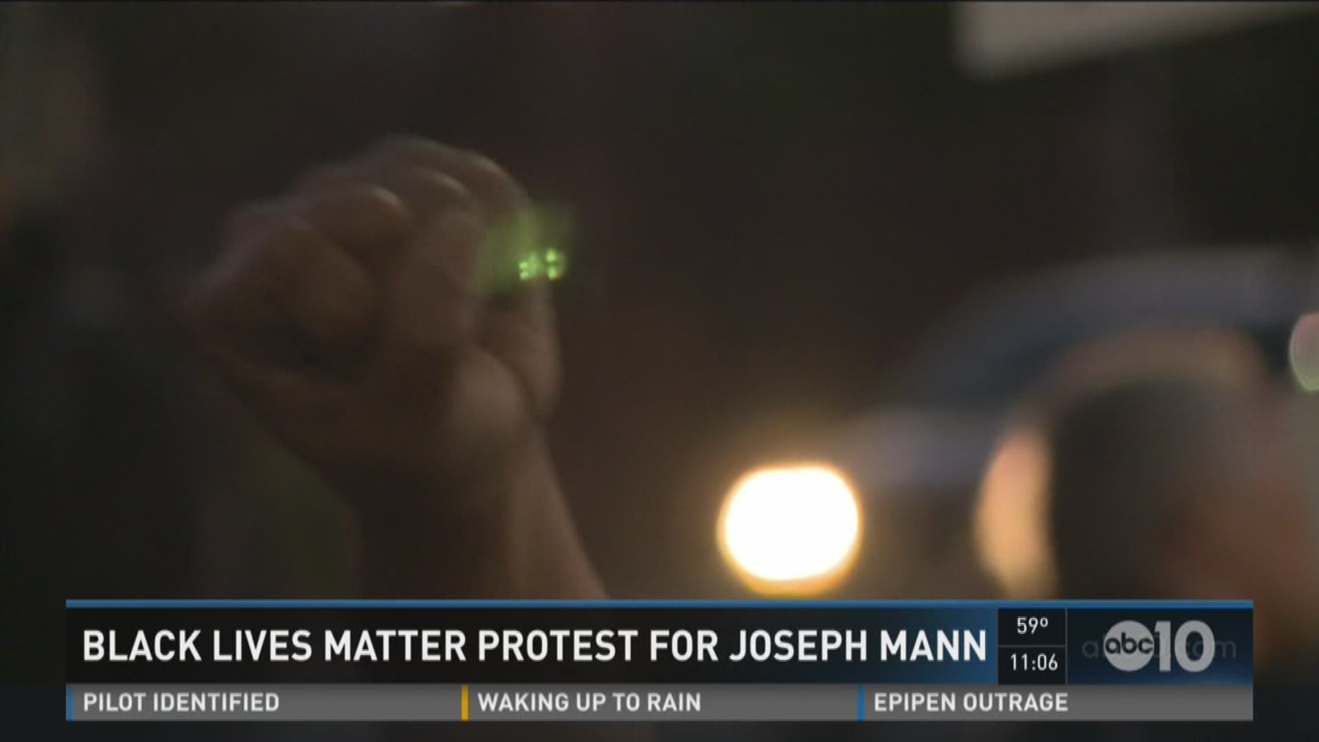 People protest against the officer-involved shooting that killed Joseph Mann. (Sept. 21, 2016)