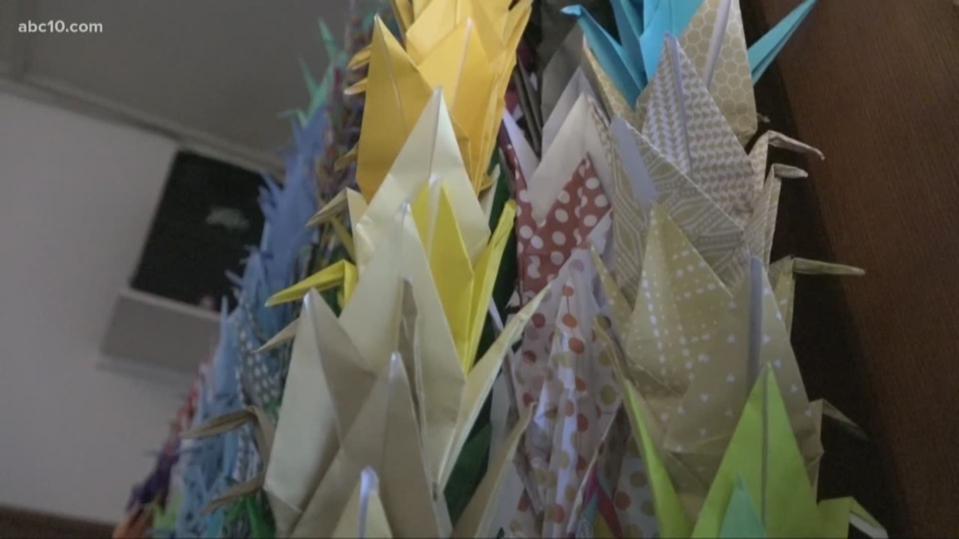 Parkview Presbyterian Church members created  paper cranes to support survivors of Japanese interment camps and immigrant families.