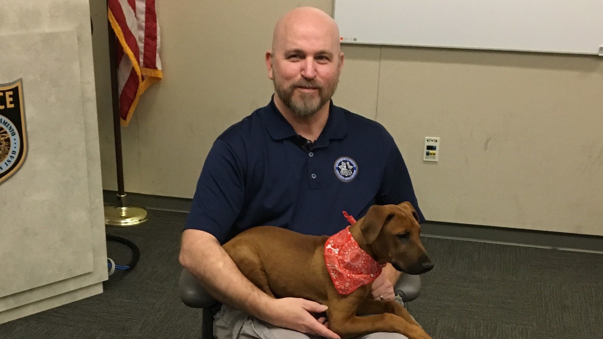 Shawn is a Sacramento police dispatcher who was on the radio channel when Officer Tara O'Sulllivan was killed. In the wake of her death, he's finding comfort once again with the help of a shelter dog.