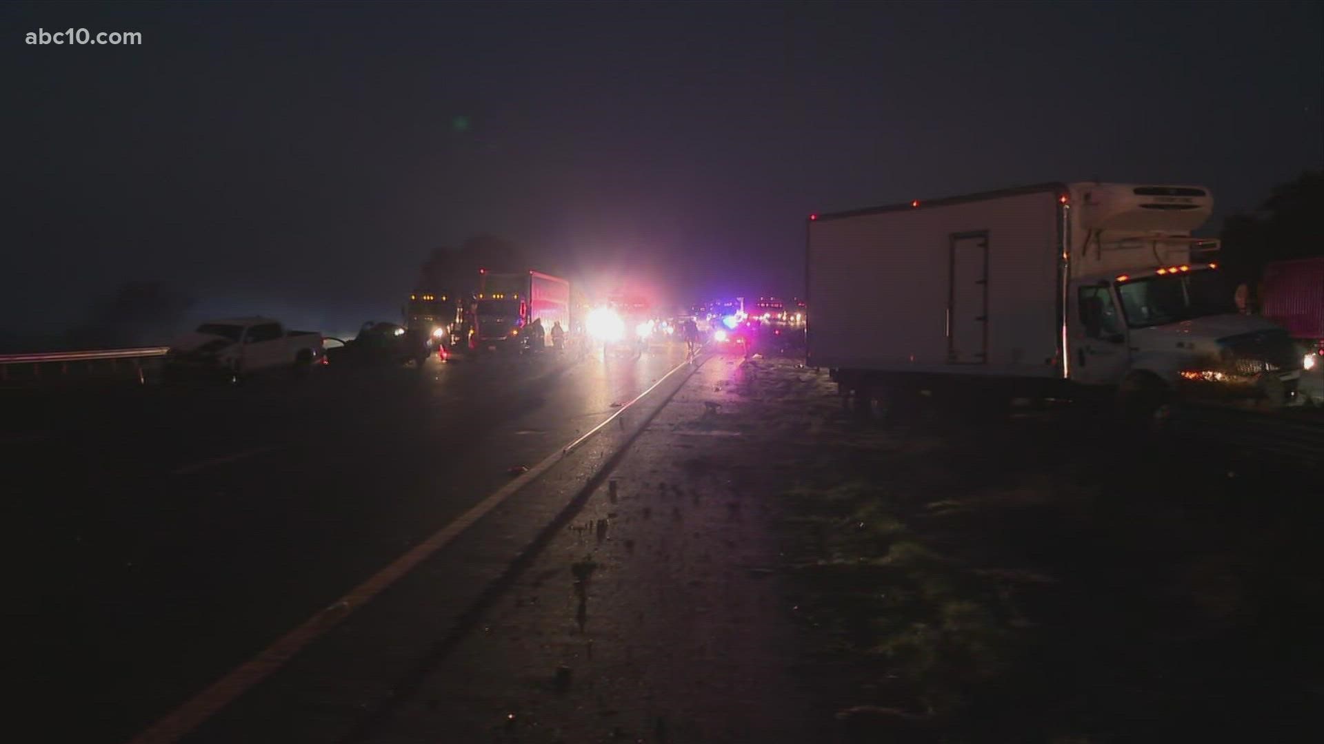 One person was killed Thursday morning following a crash involving a tractor trailer near Davis.