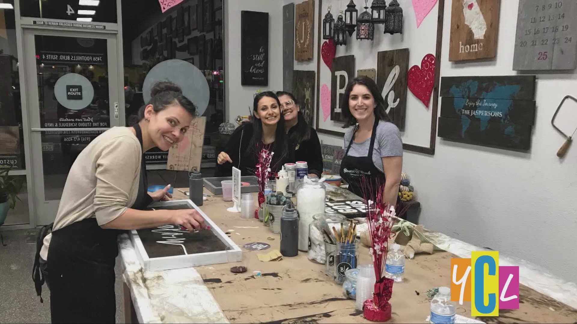 Are you looking for a night out with friends? Is your inner DIY itching for a fun new project without having to buy all your own supplies and make a mess at your house? Then book a workshop at Board & Brush Creative Studio in Roseville.