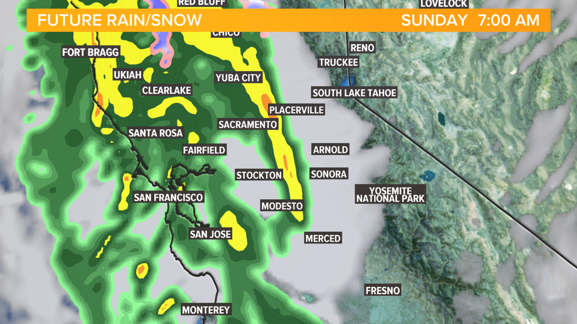 California winter storm to arrive early Sunday morning