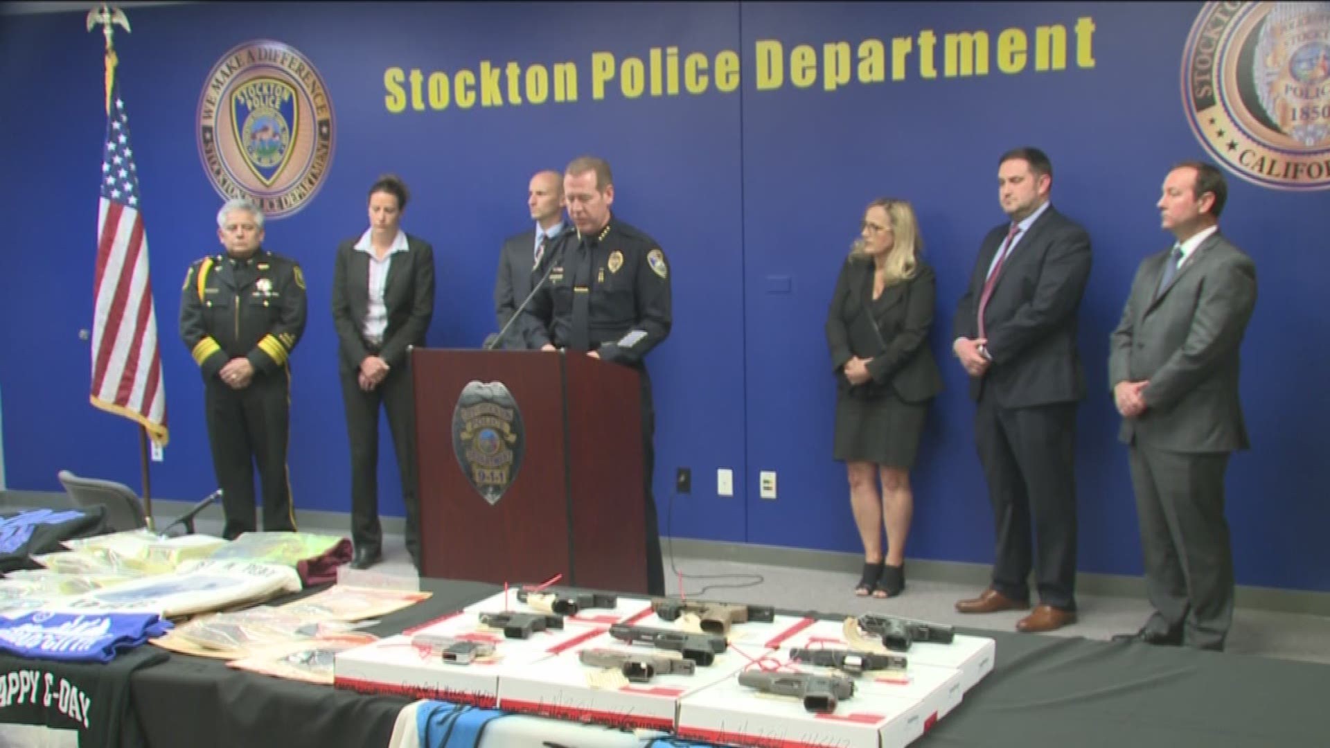 A total of 23 people, including one correctional officer, were arrested Wednesday following a lengthy, multi-agency gang investigation in the Stockton and Reno areas, according to the Stockton Police Department. (April 13, 2017)