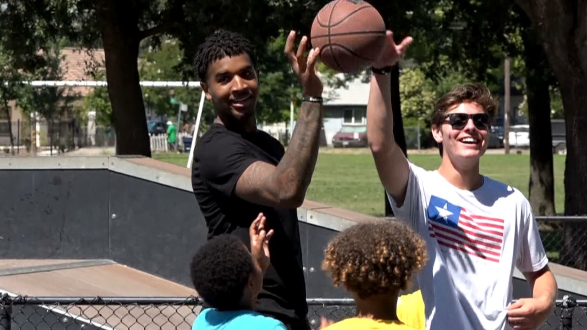 Before Sacramento native Marquese Chriss enters free agency at the end of the month, and finds his new NBA home, he dedicated some time in his hometown to play basketball on the black top with youth from St. John's Shelter.
