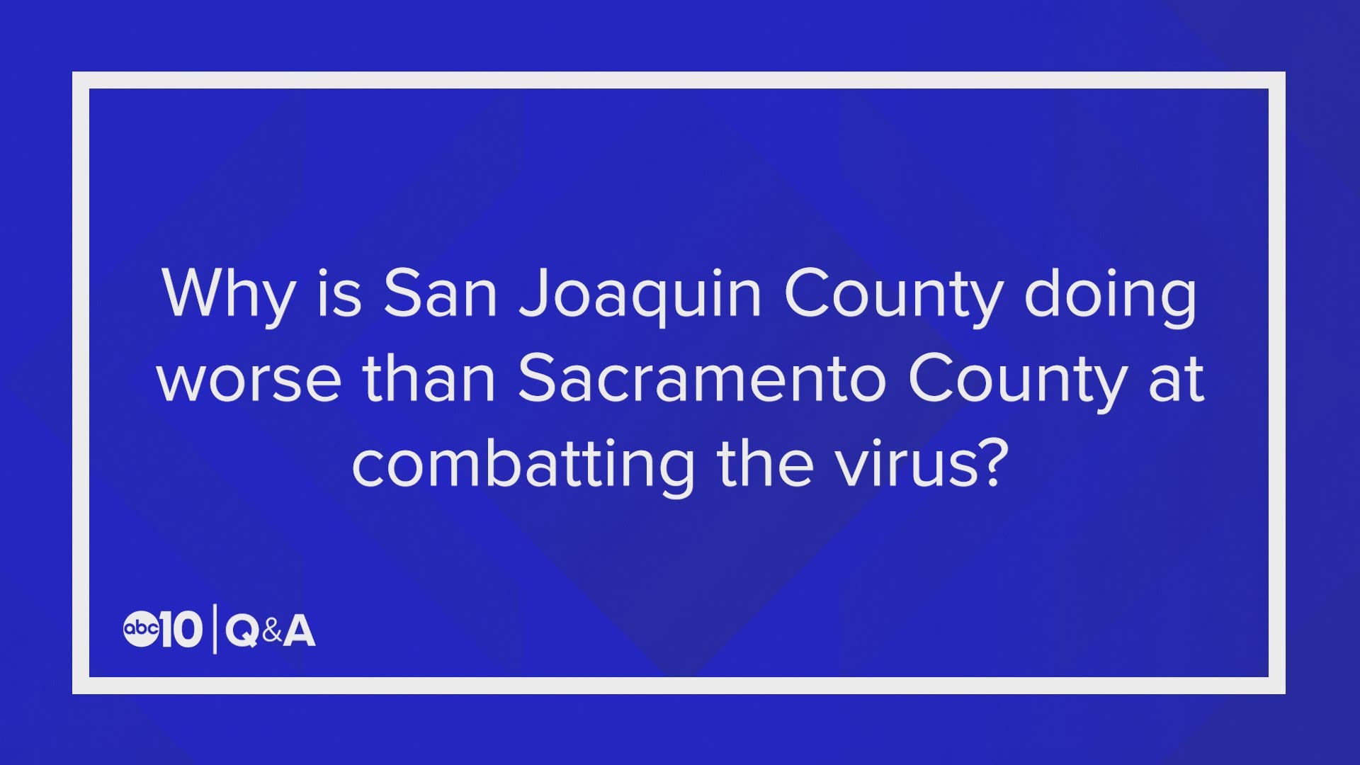 Dr. Park explains why San Joaquin County is doing worse than Sacramento and what she thinks needs to happen in the coming weeks to combat the spread of the virus.