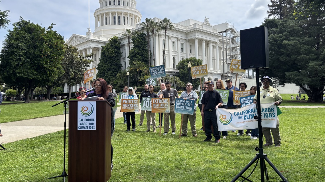 California labor unions rally at Capitol over affordability, climate issues