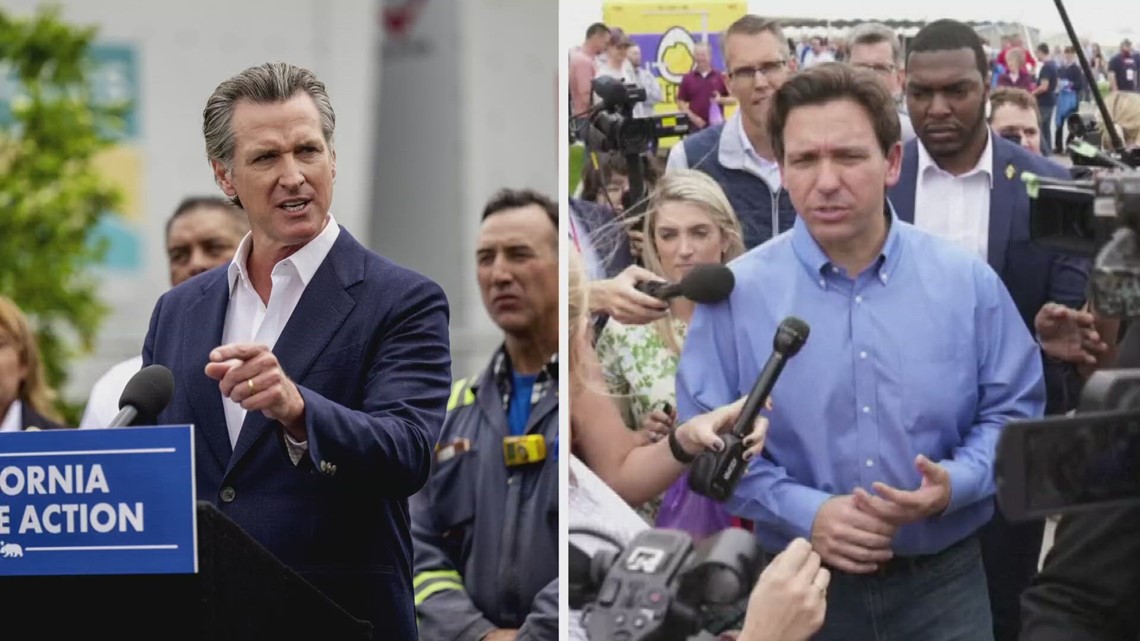 Gavin Newsom vs Ron DeSantis 2 governors to clash in debate