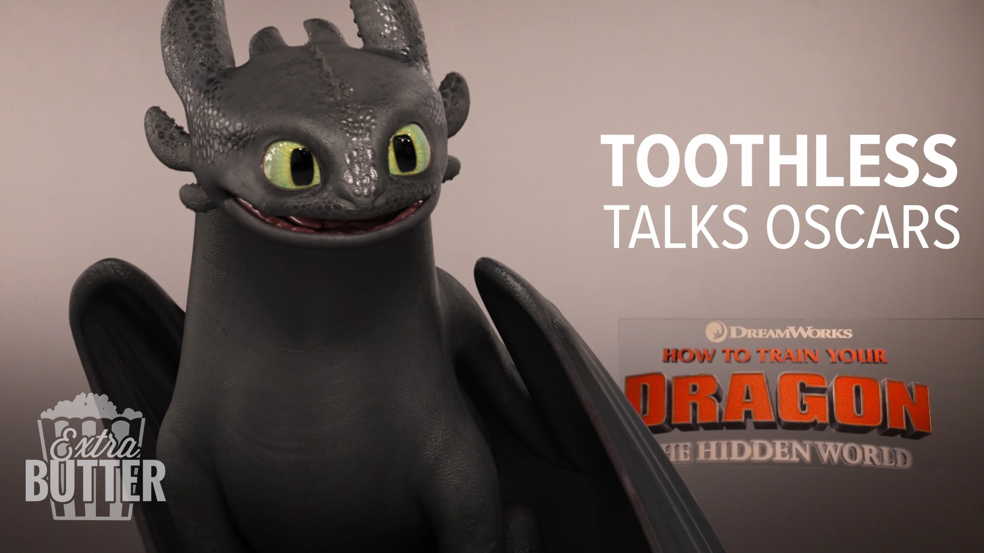 Toothless the Dragon stops by for an interview to talk about the movie, 'How to Train Your Dragon: The Hidden World.' Mark S. Allen also asks the dragon about the upcoming Oscars, and Toothless does not seem to be a big fan of Lady Gaga. Toothless also weighs in on working again with Jay Baruchel. Interview arranged by Universal Pictures.