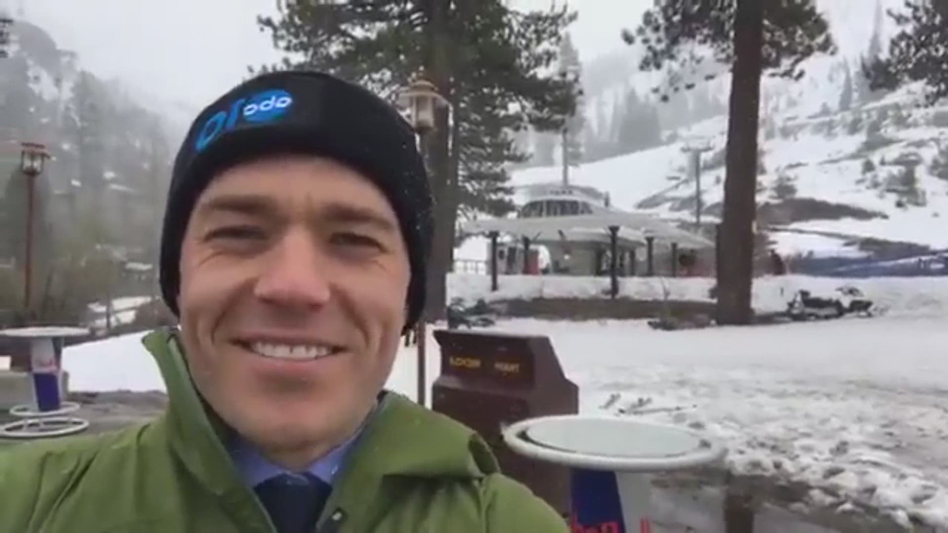It's certainly a treat to be able to board or ski in May! Mike Duffy went live at Squaw Valley to speak with a few folks who drove up to take advantage of the fresh snow.