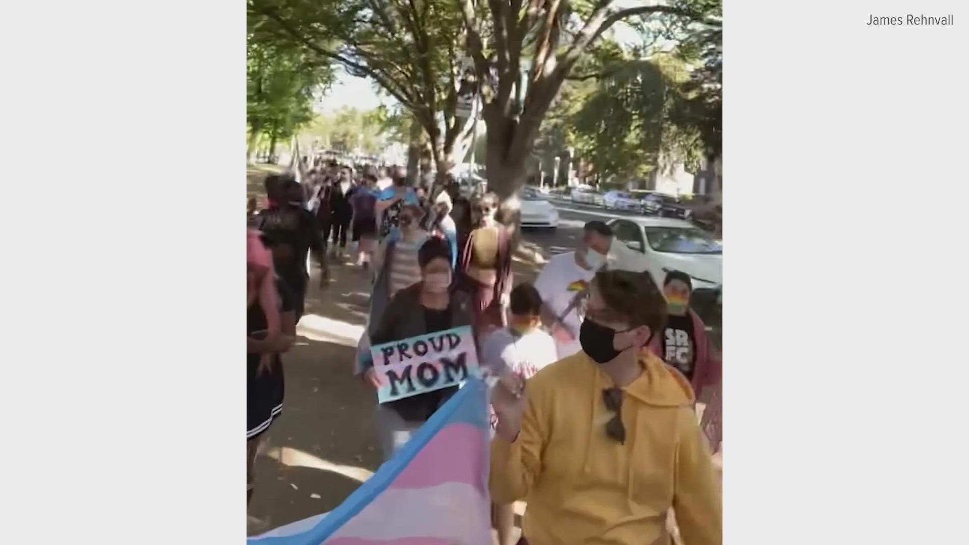 Dozens came out on Saturday afternoon to show their support and advocate for each other at the Trans Visibility March, a national event in its 3rd year.