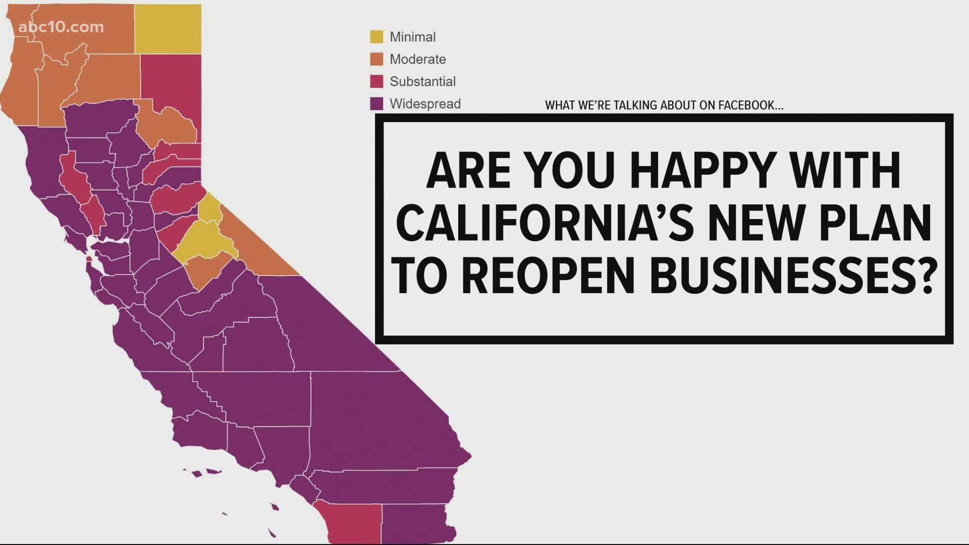 California launches a new color-coded tier plan to track which business are allowed to reopen under coronavirus restrictions.