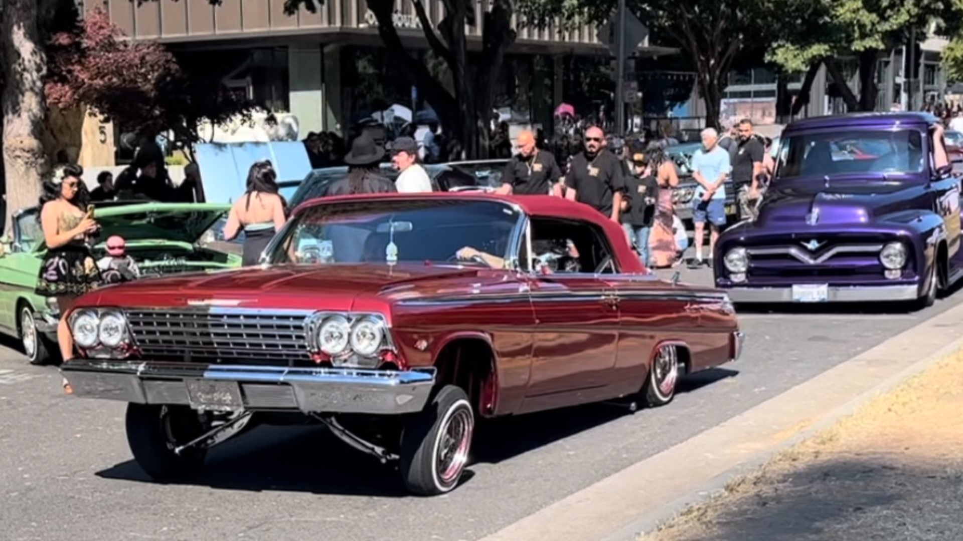 104 cars came to Sacramento from 16 different California counties to celebrate the Inaugural California Lowrider Holiday Celebration.