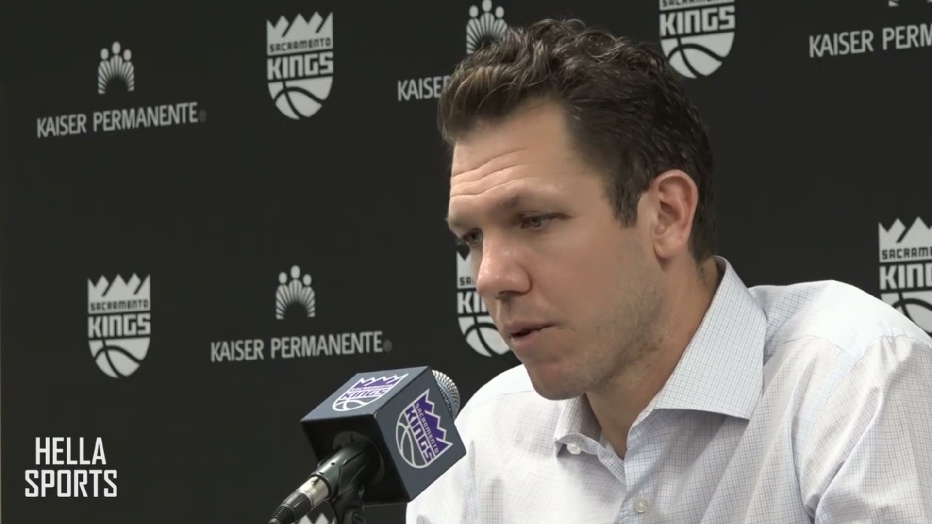 Kings coach Luke Walton talks about Sacramento’s much needed 111-98 victory over the shorthanded Golden State Warriors and the injury to Richaun Holmes.