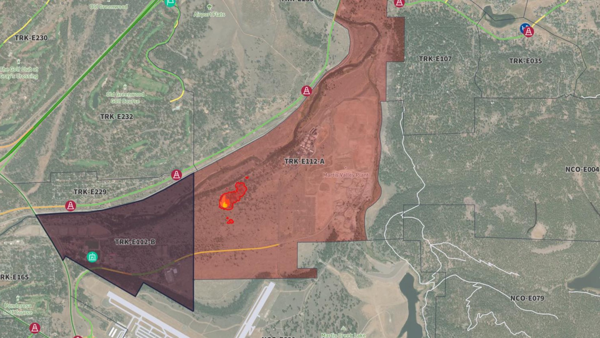 Butterfield Fire Forward progress stopped,