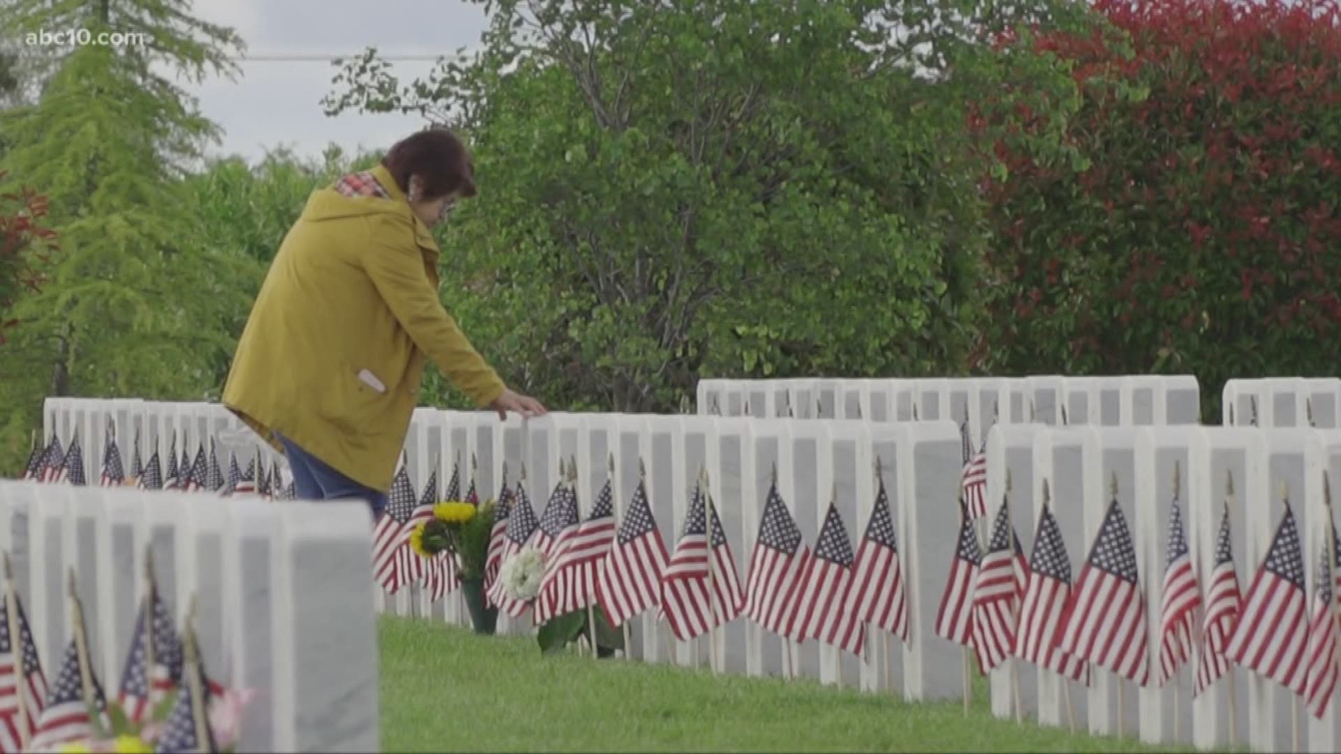The Sacramento Valley National Cemetery has more than 33,000 flags planted across its property, one for every headstone.