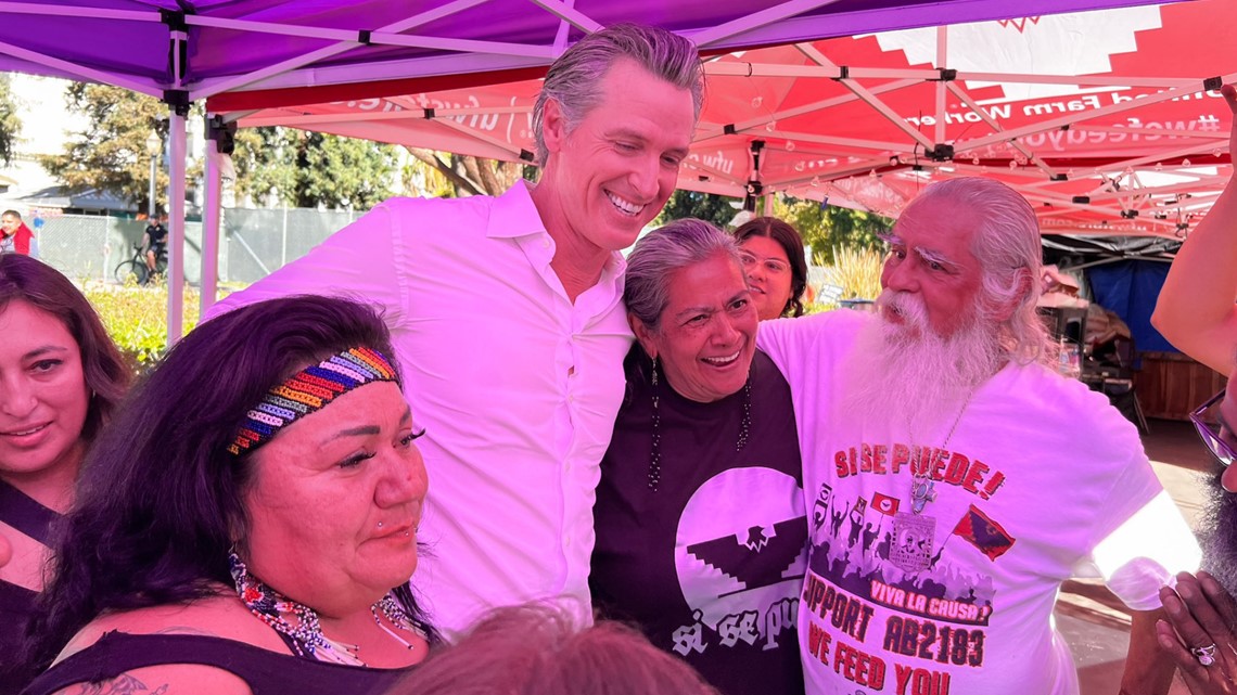 Newsom signs bill expanding union rights for farmworkers