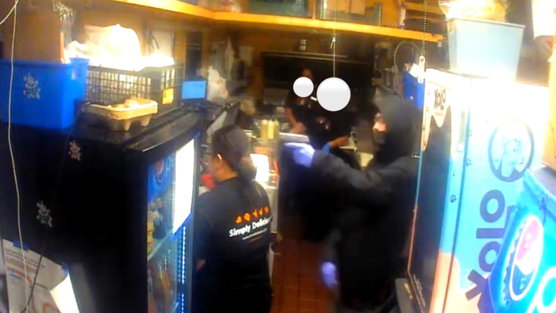 A shocking armed robbery at a popular taco stand has left employees rattled and customers outraged.