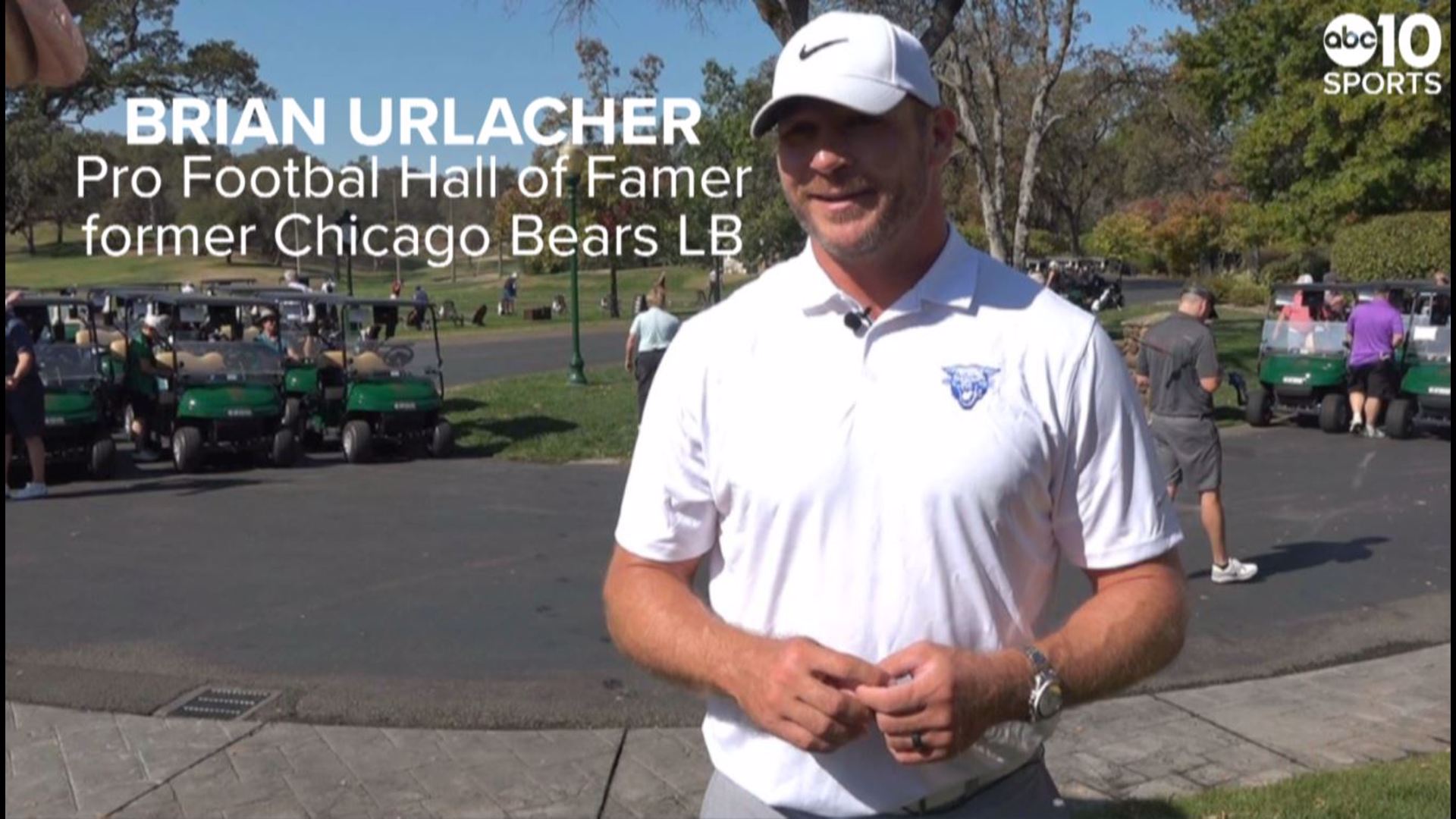 ABC10's Lina Washington catches up with Chicago Bears legend Brian Urlacher during his visit to Granite Bay Golf Course.