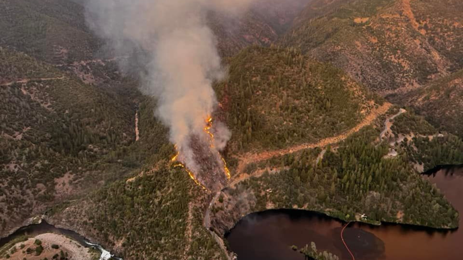 Mosquito Fire: Officials said the fire is burning near the Oxbow Reservoir in Tahoe National Forest.