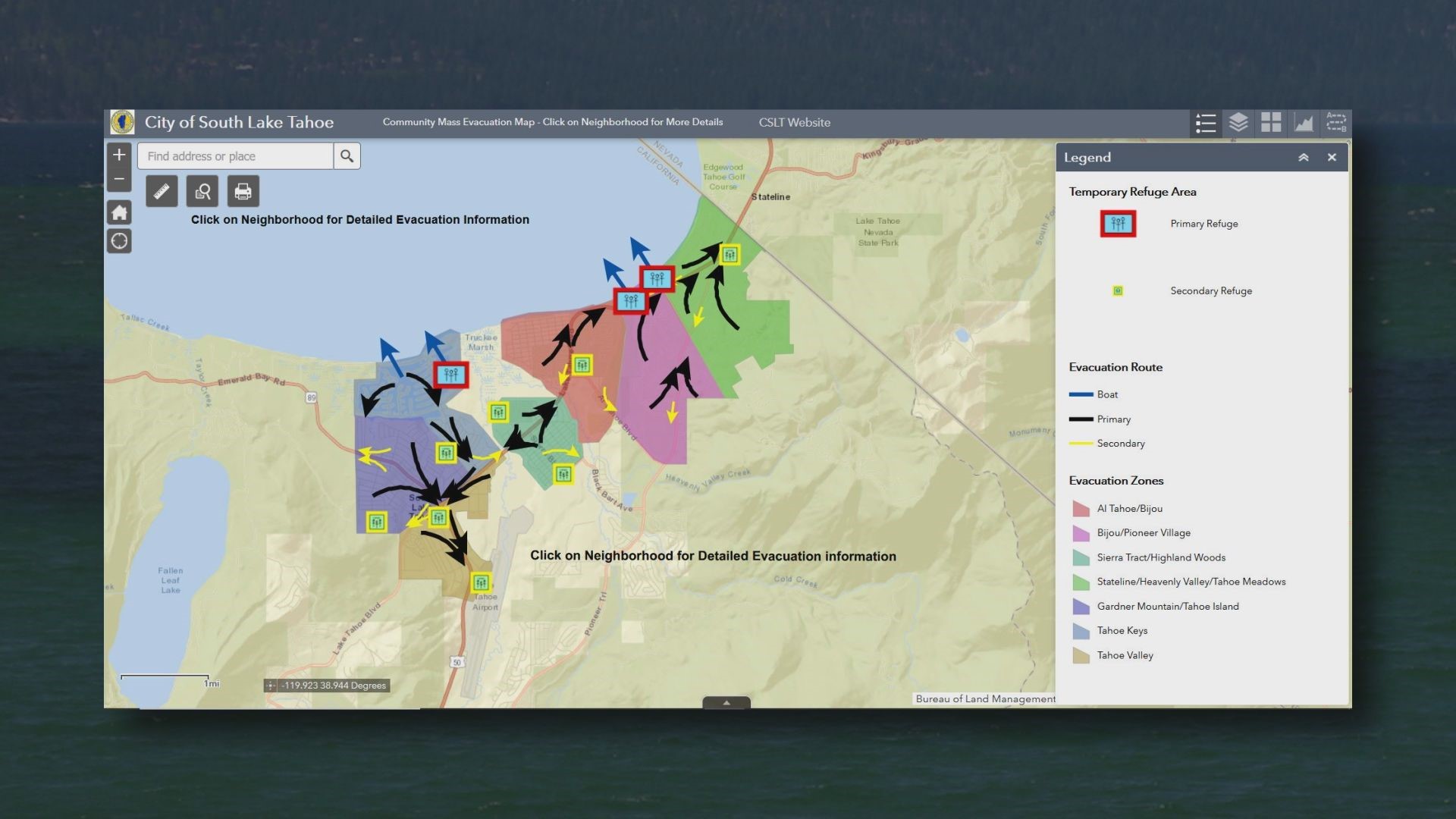 With serious concerns for potential wildfires in the region, South Lake Tahoe city officials are taking a proactive approach to help residents prepare for the worst. The city has launched an interactive map to help direct people where to go during an emergency.