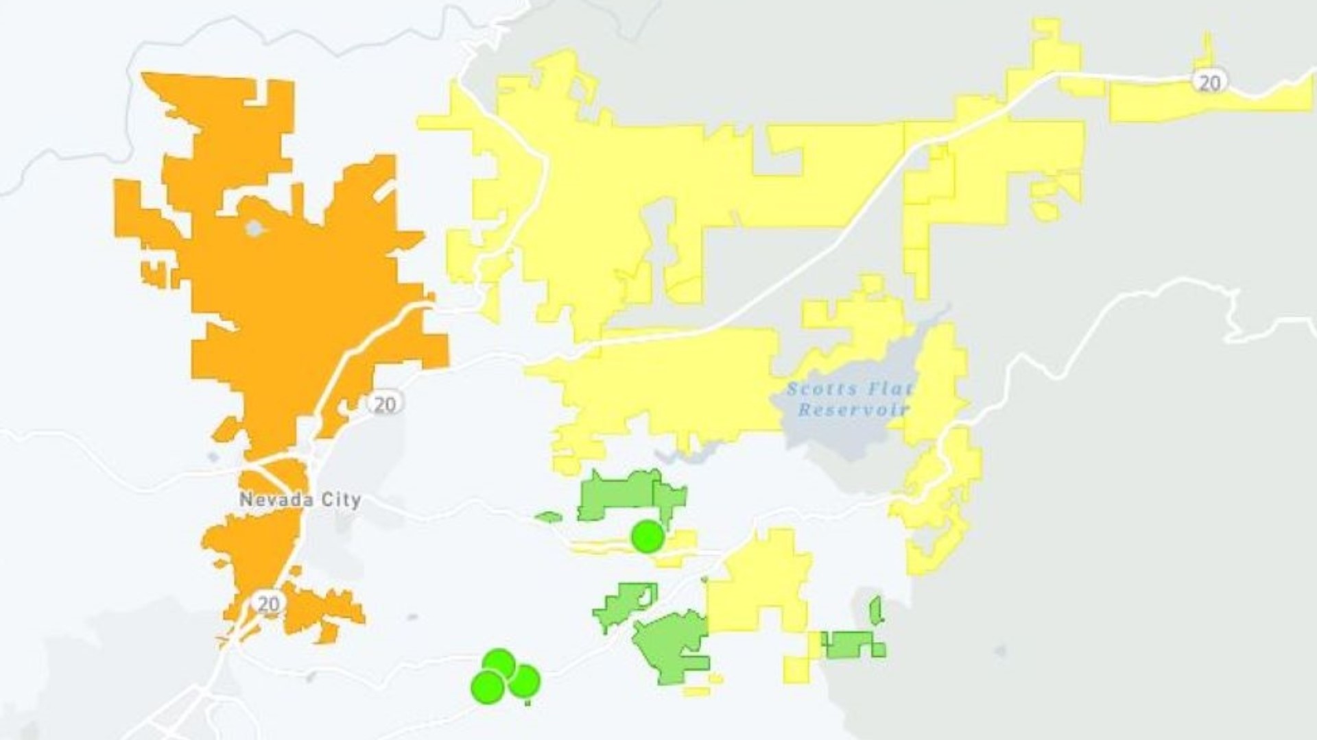 Power outage in Nevada City