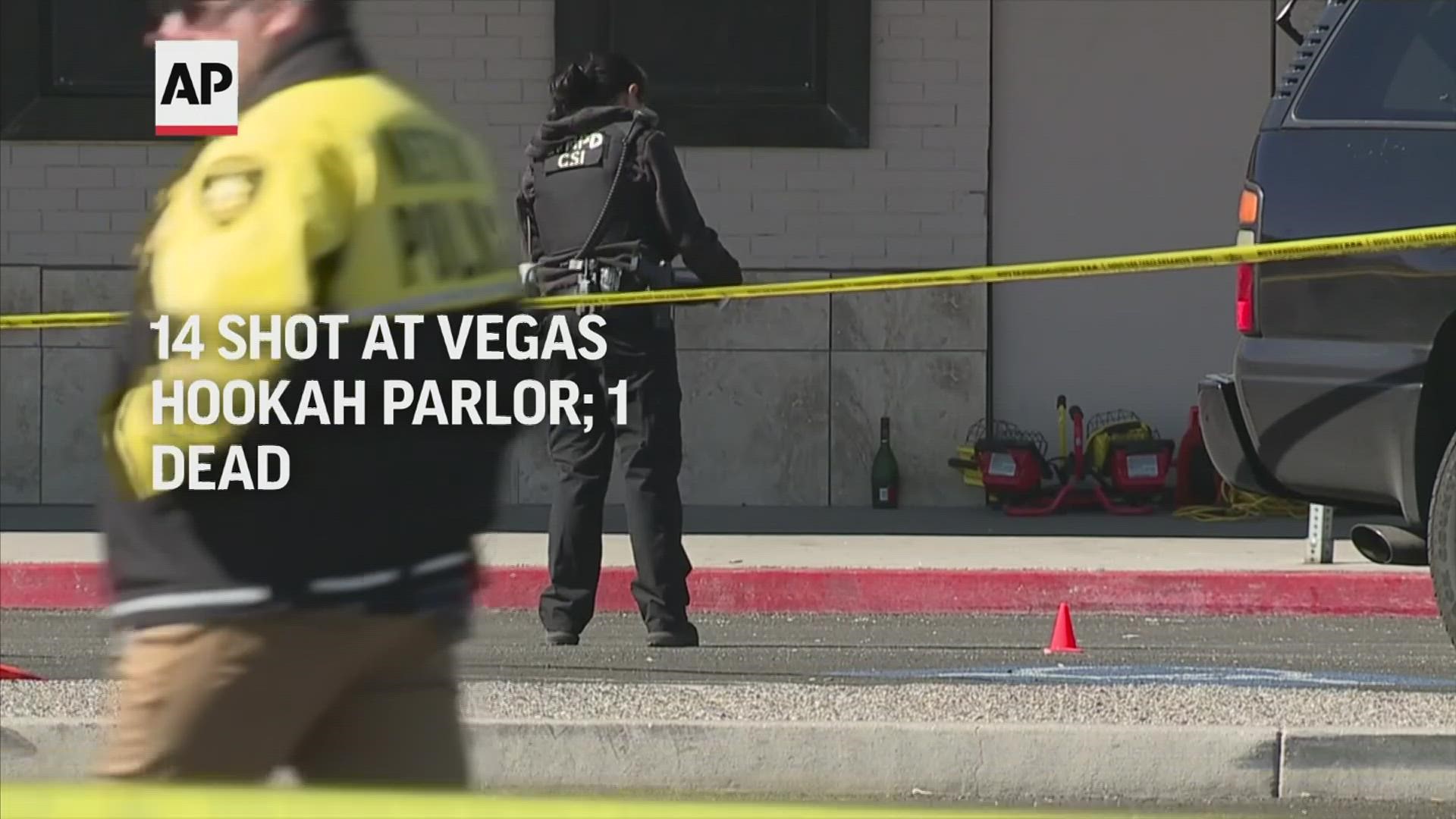 One person is dead after a shooting which also injured 13 others in Las Vegas. Two victims are in critical condition.