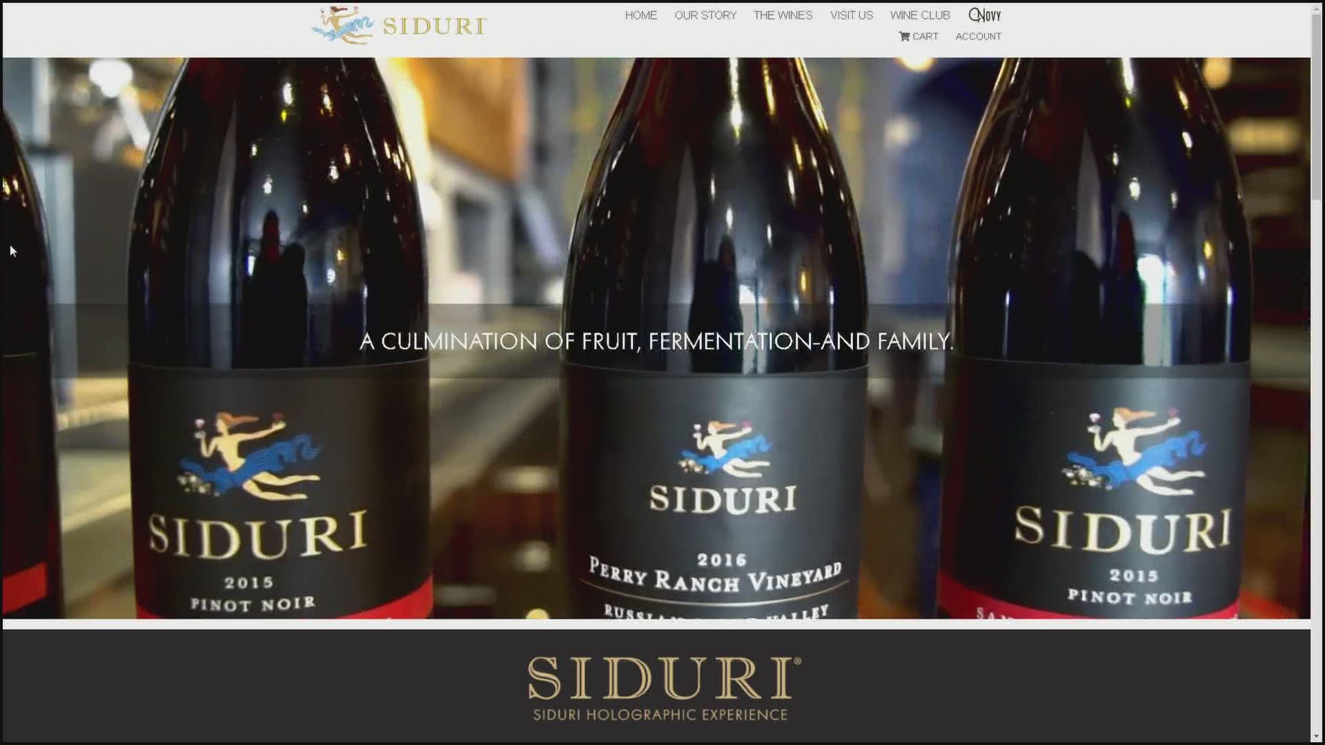 The Siduri Holographic Experience gives consumers a sense of Siduri's personality and what their wines are all about without having to leave the comforts of home.