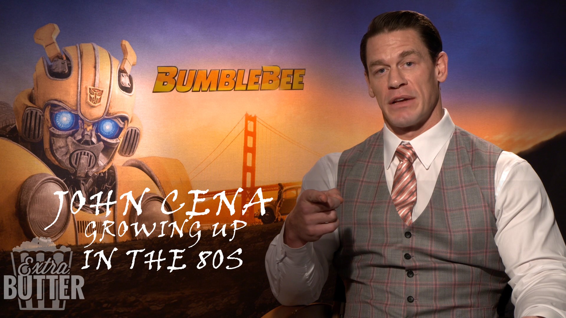 John Cena talks about the new movie "Bumblebee" with Mark S. Allen. John also shares his favorite 80s things, including Nintendo cereal, Tom & Jerry, Transformers, WWF animated, and his love of cars. He also talks about what wrestling taught him about acting in action movies. Watch Extra Butter every Friday morning at 9:30 a.m. on ABC10. Interview provided by Paramount Pictures.