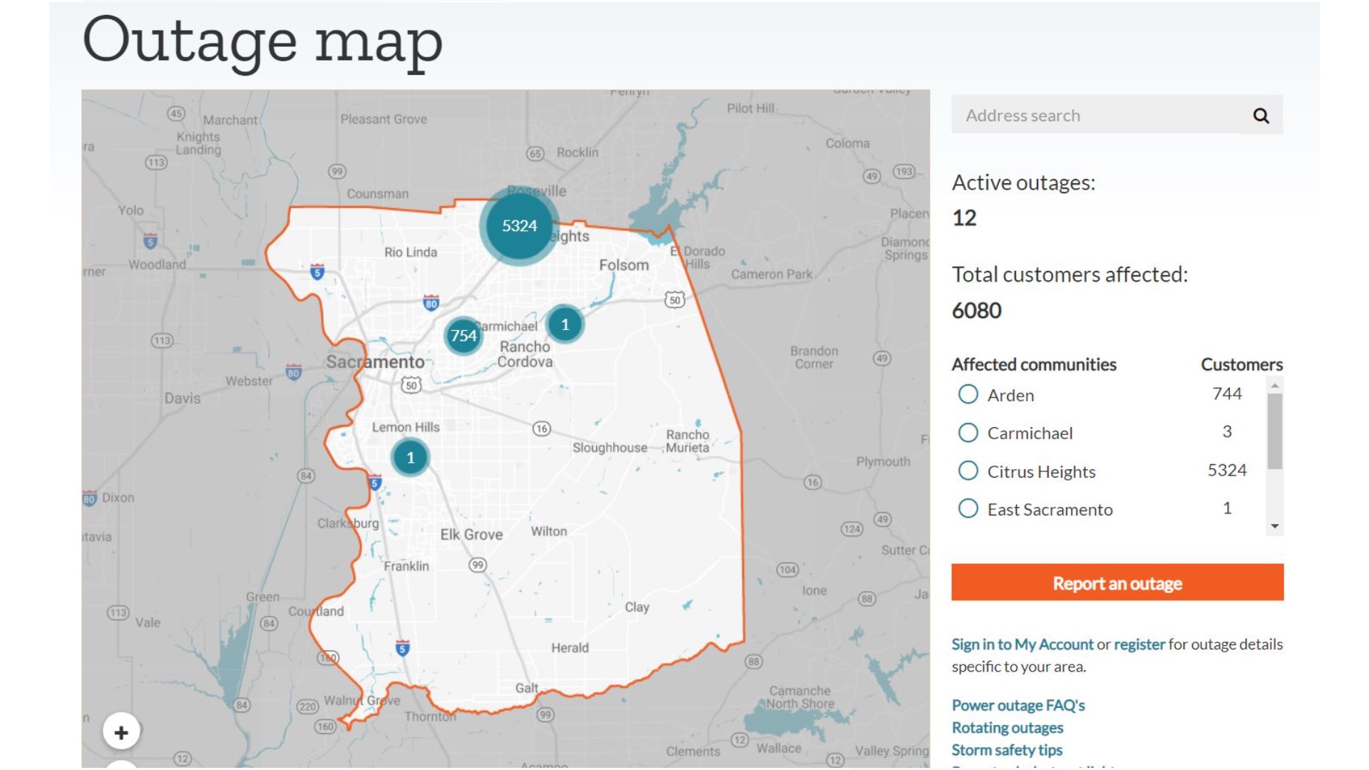 Car crash causes power outage in Citrus Heights, SMUD says