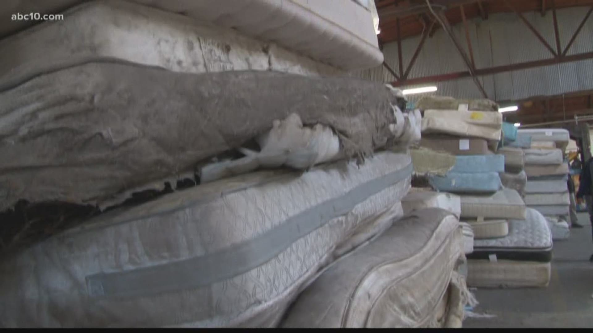 There have been 2,000 mattresses have been collected on Stockton streets alone. (April 19, 2018)