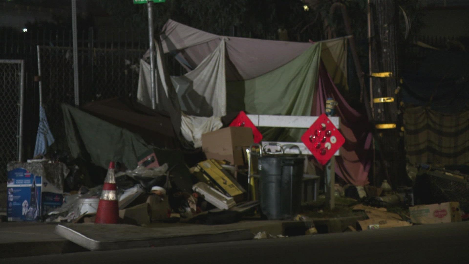 Cal Trans continues to clear homeless camps in Stockton.