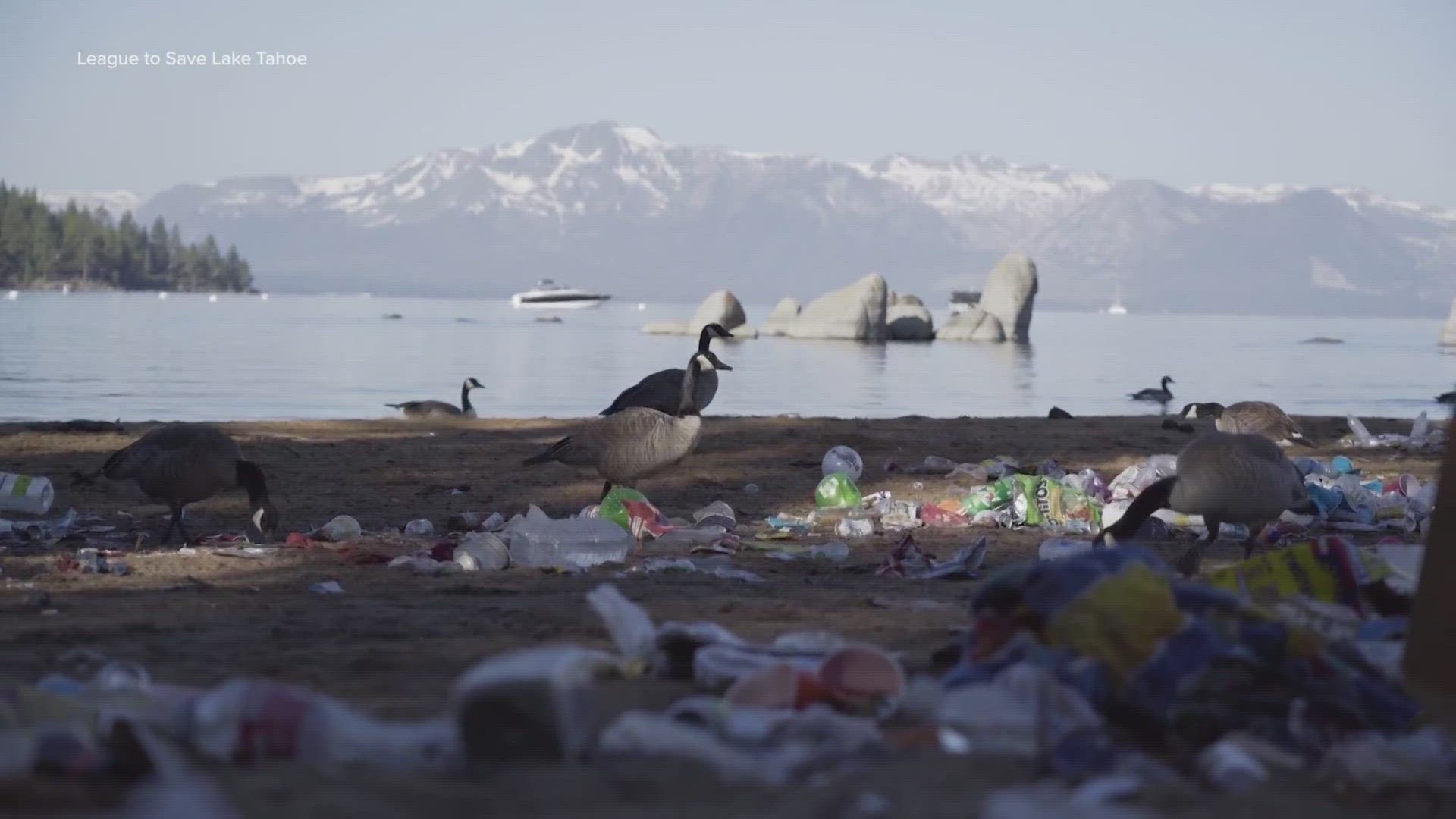 More than four tons of trash was left behind from the Fourth of July celebrations at Lake Tahoe.