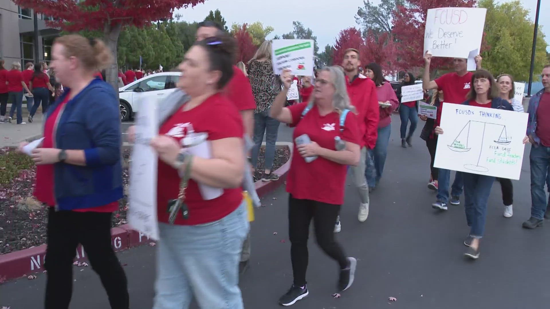 Teachers are protesting and calling for better wages and better health care incentives.