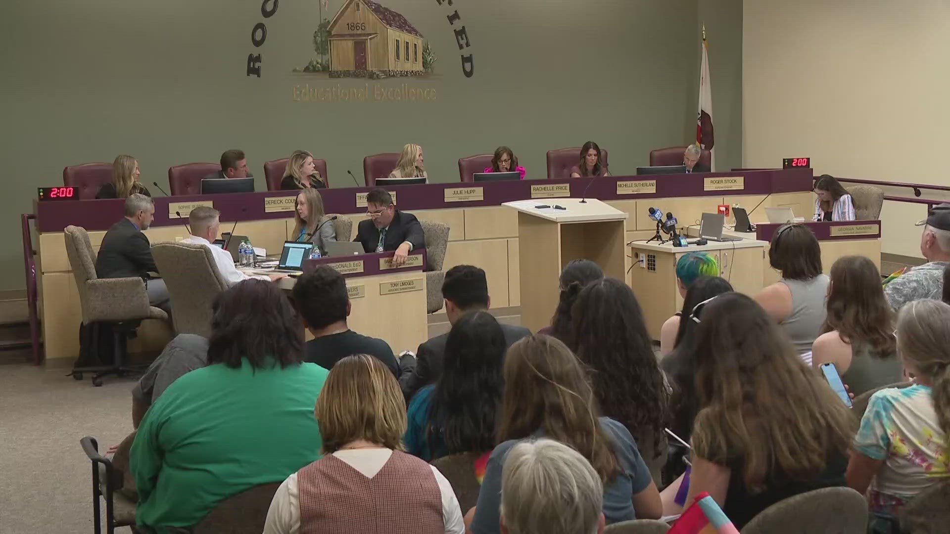 The Rocklin Unified School District took action on a controversial gender policy, approving the policy 4-1.