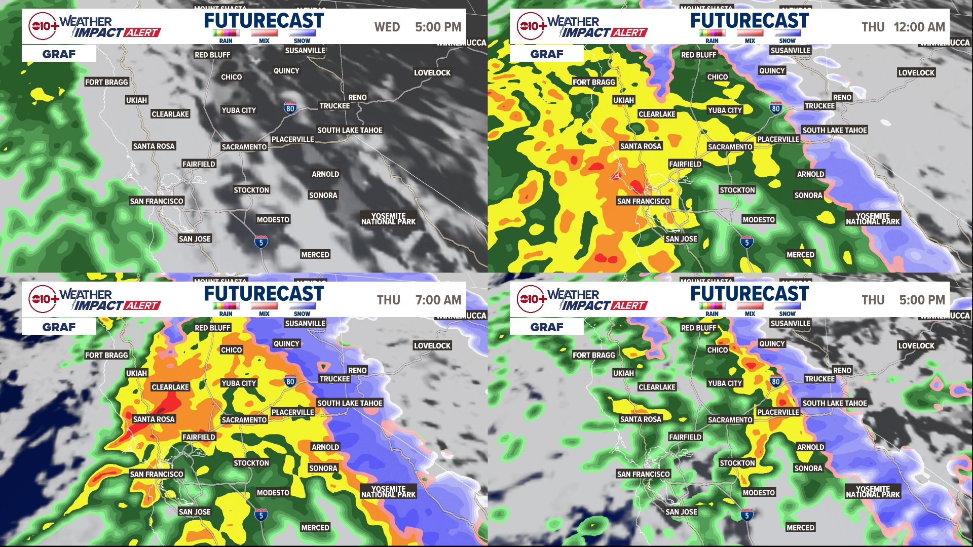 Heavy rain and possible flooding forecasted for Thursday | abc10.com