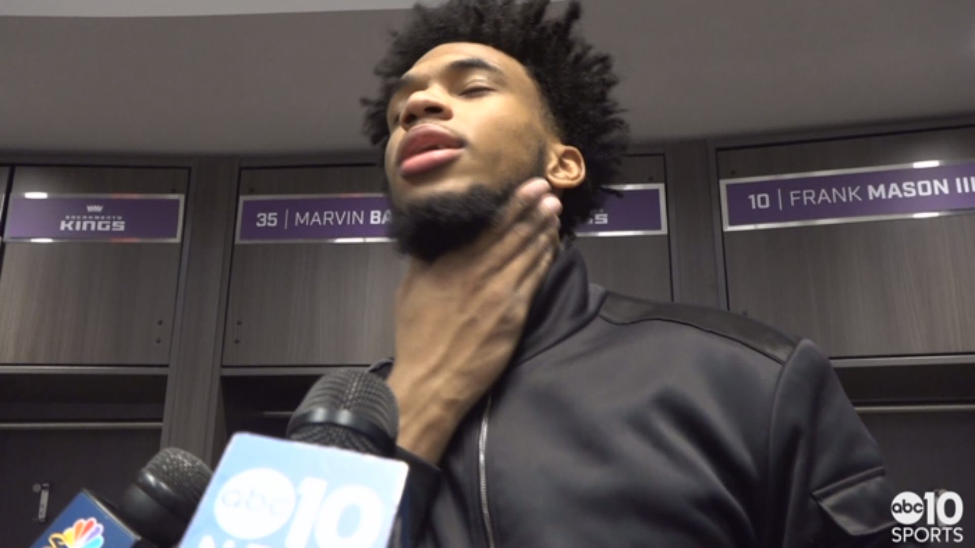 Kings rookie big-man Marvin Bagley III talks about the bench's effort, playing alongside Harry Giles, getting his first technical and feeling like himself again after missing time due to injury, following Saturday's win over the Charlotte Hornets.
