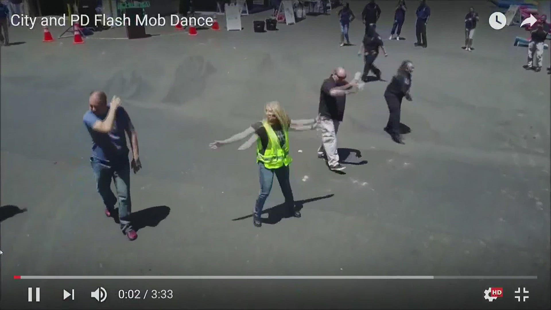A flash mob dance broke out at the Citrus Heights 20th Anniversary Employee Appreciation Luncheon (May 23, 2017)