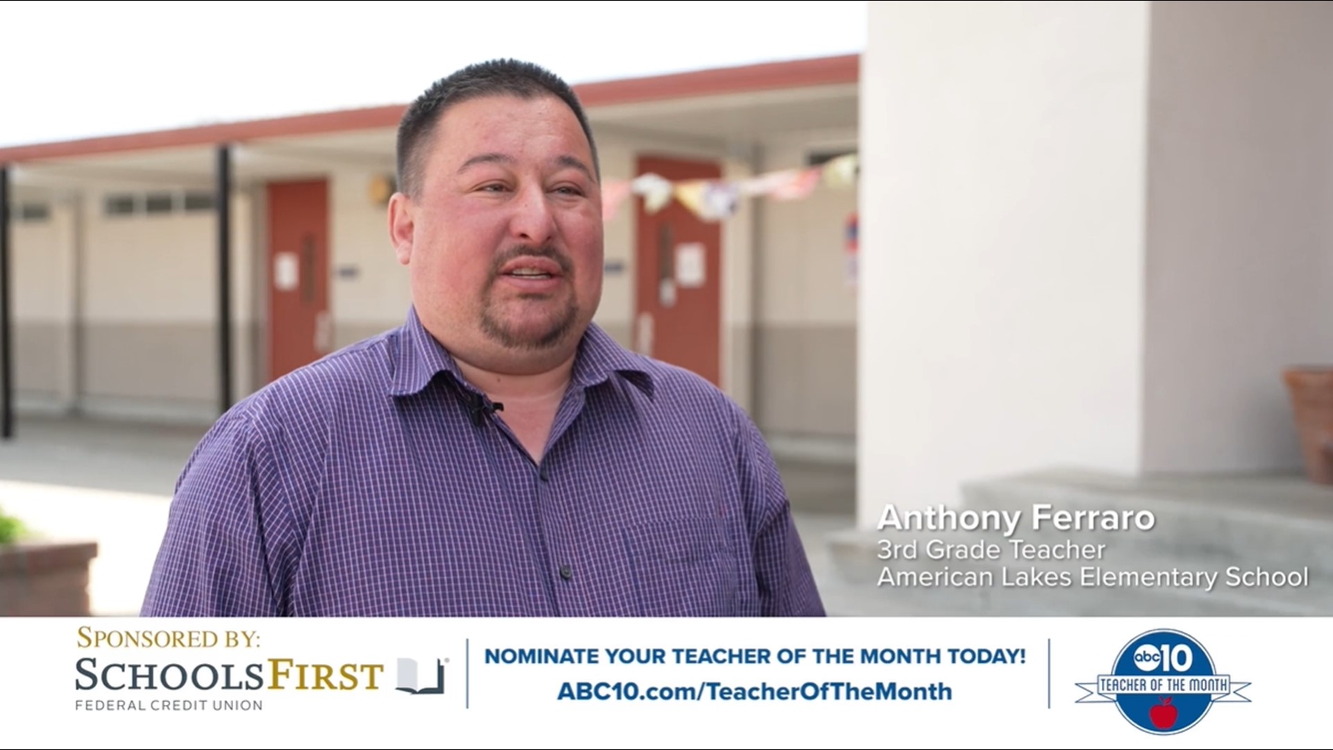 Mr. Ferraro is a 3rd grade teacher at American Lakes School in Sacramento.