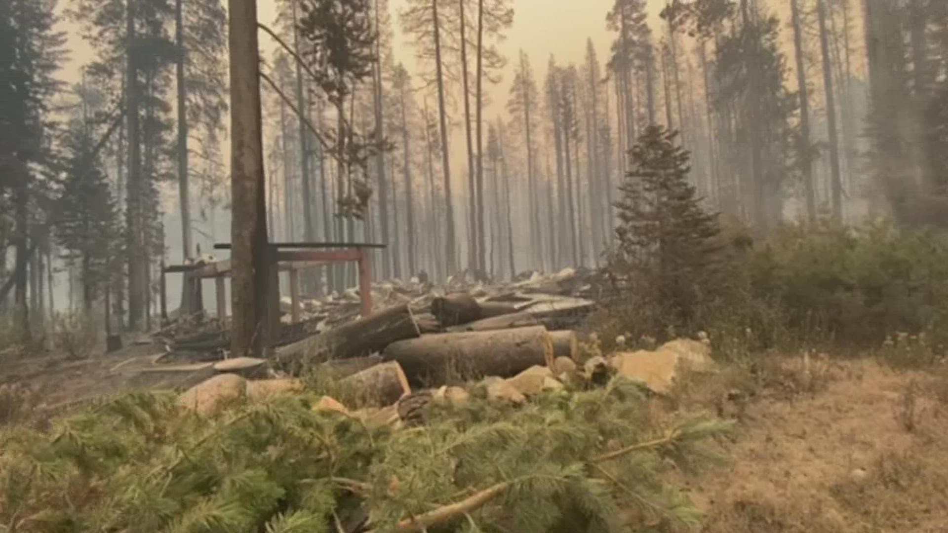 Vacation community near Alpine road in Tahoe wiped out.