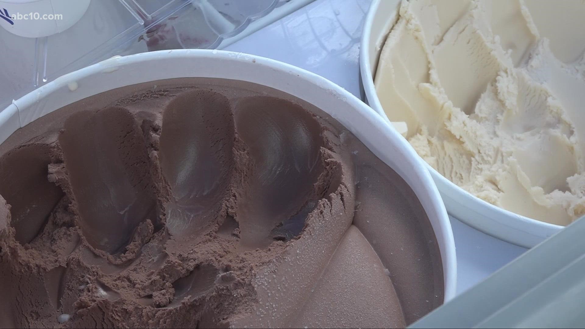 Creamery staff handed out free ice cream on the steps of the state capitol to celebrate the milestone.