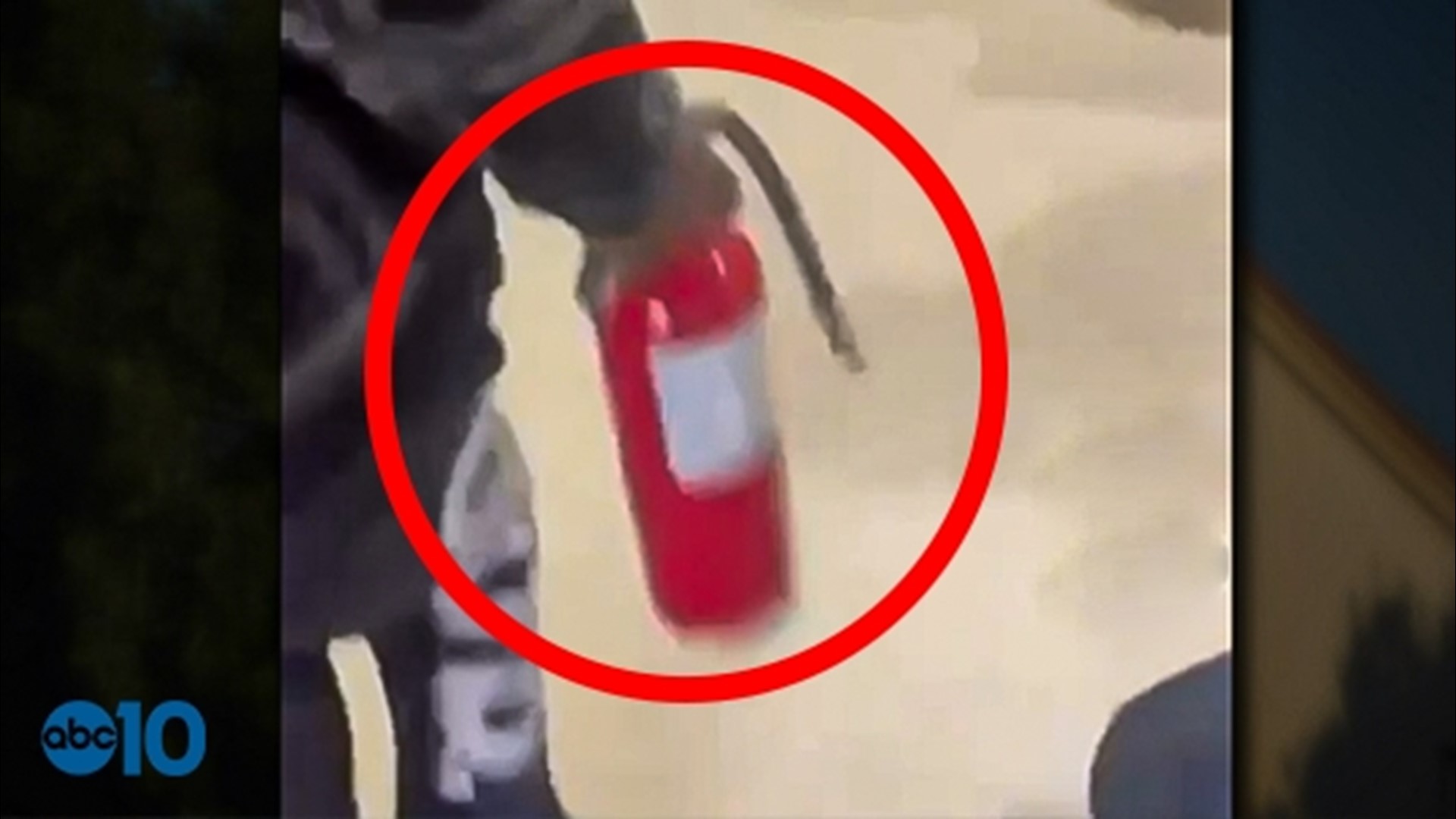 A video circulating from the violent attack at Monterey Trail High School in Elk Grove show a student hit with a fire extinguisher. He is now on concussion protocol.