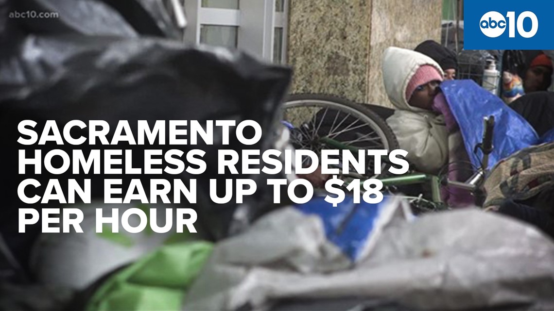 Sacramento homeless paid living wage to sweep trash - Vimarsana News
