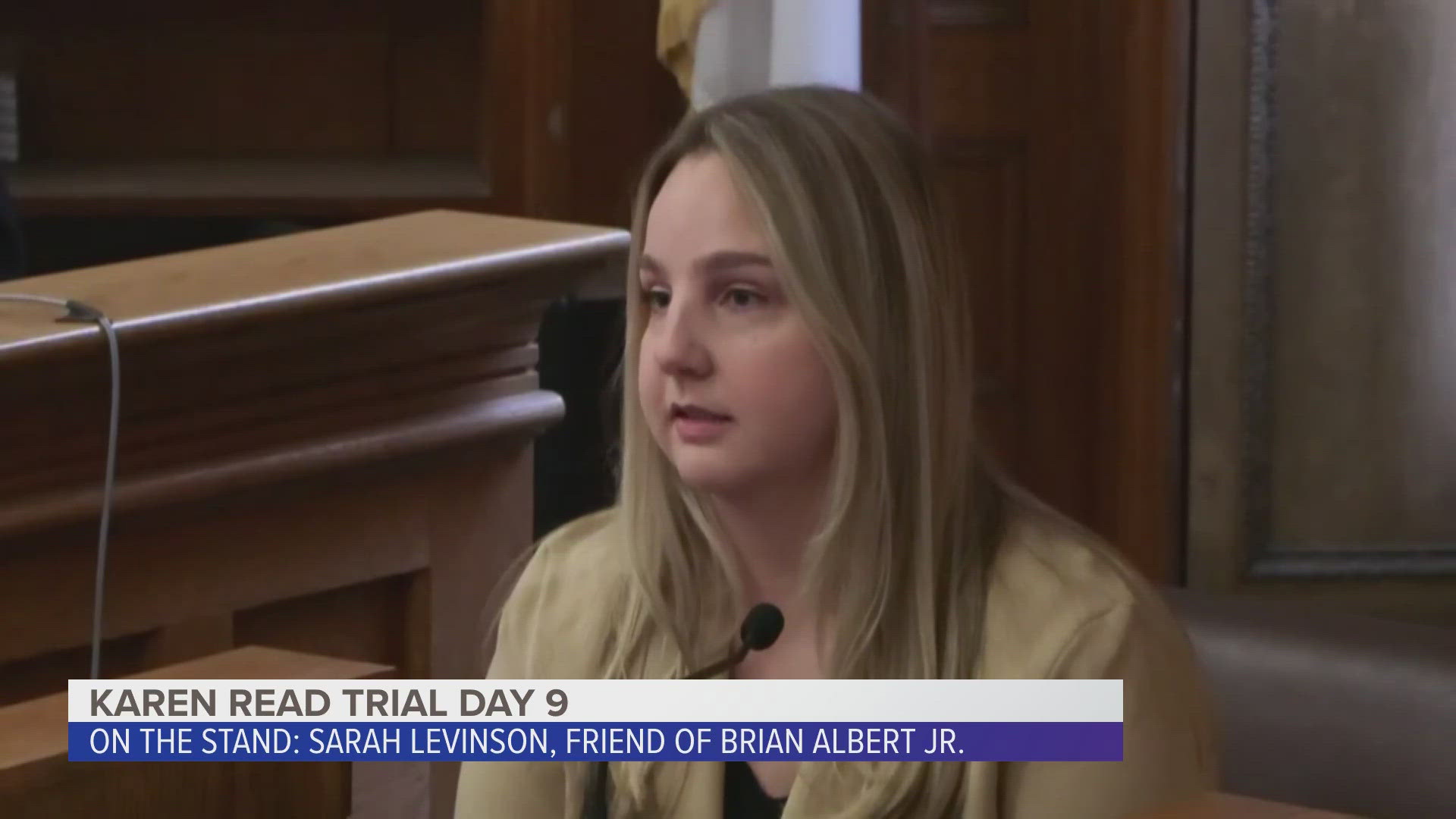 Karen Read Murder Trial: Sarah Levinson testimony from May 5, 2025. Read is accused of killing her boyfriend Boston police officer John O'Keefe.