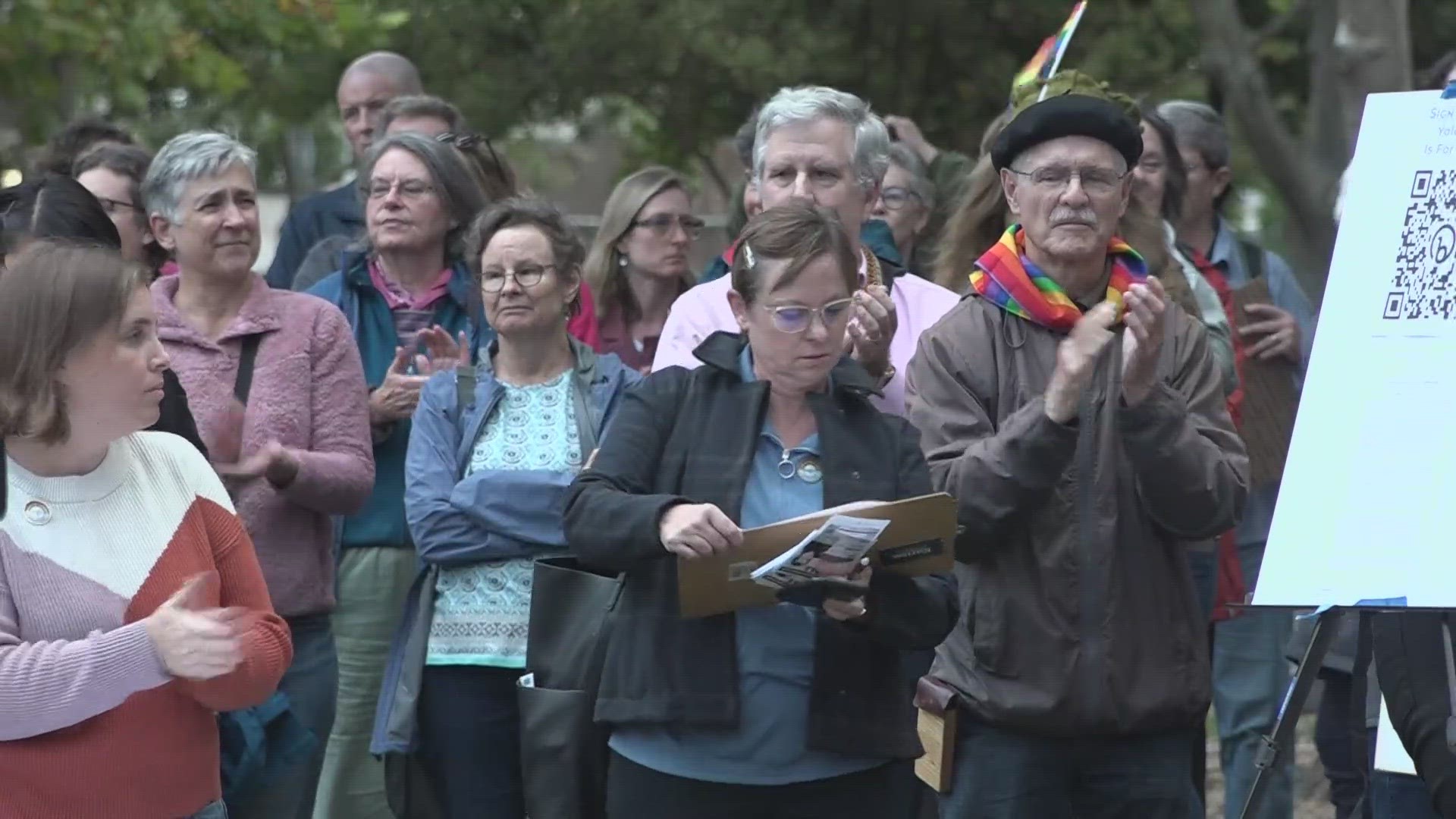 As law enforcement continue their work to bring someone to justice, and the threats to an end, the crowd’s support for the LGBTQ+ community was clear.