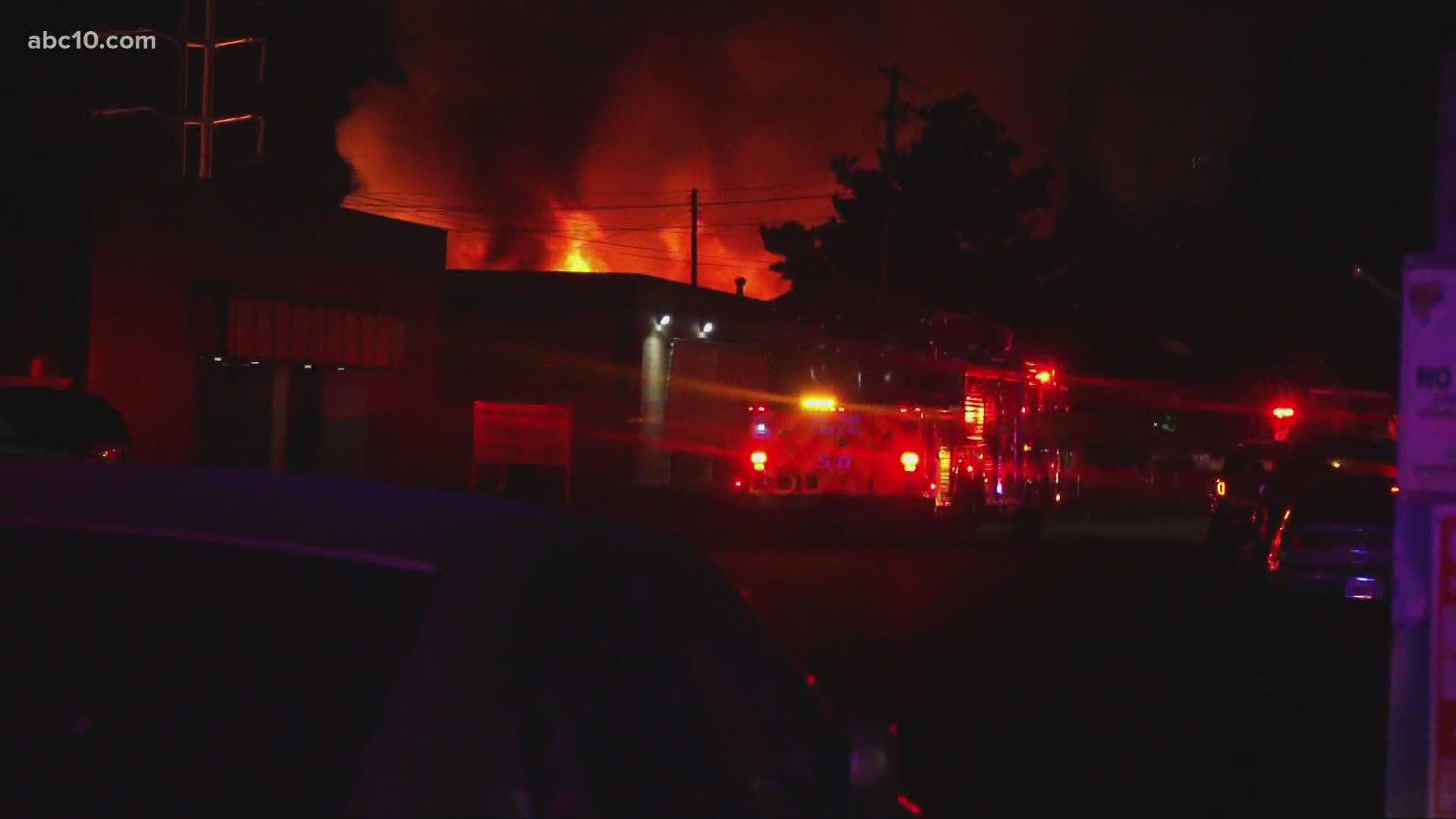200 firefighters tried to contain a large commercial fire on 3400 block of La Grande Blvd.