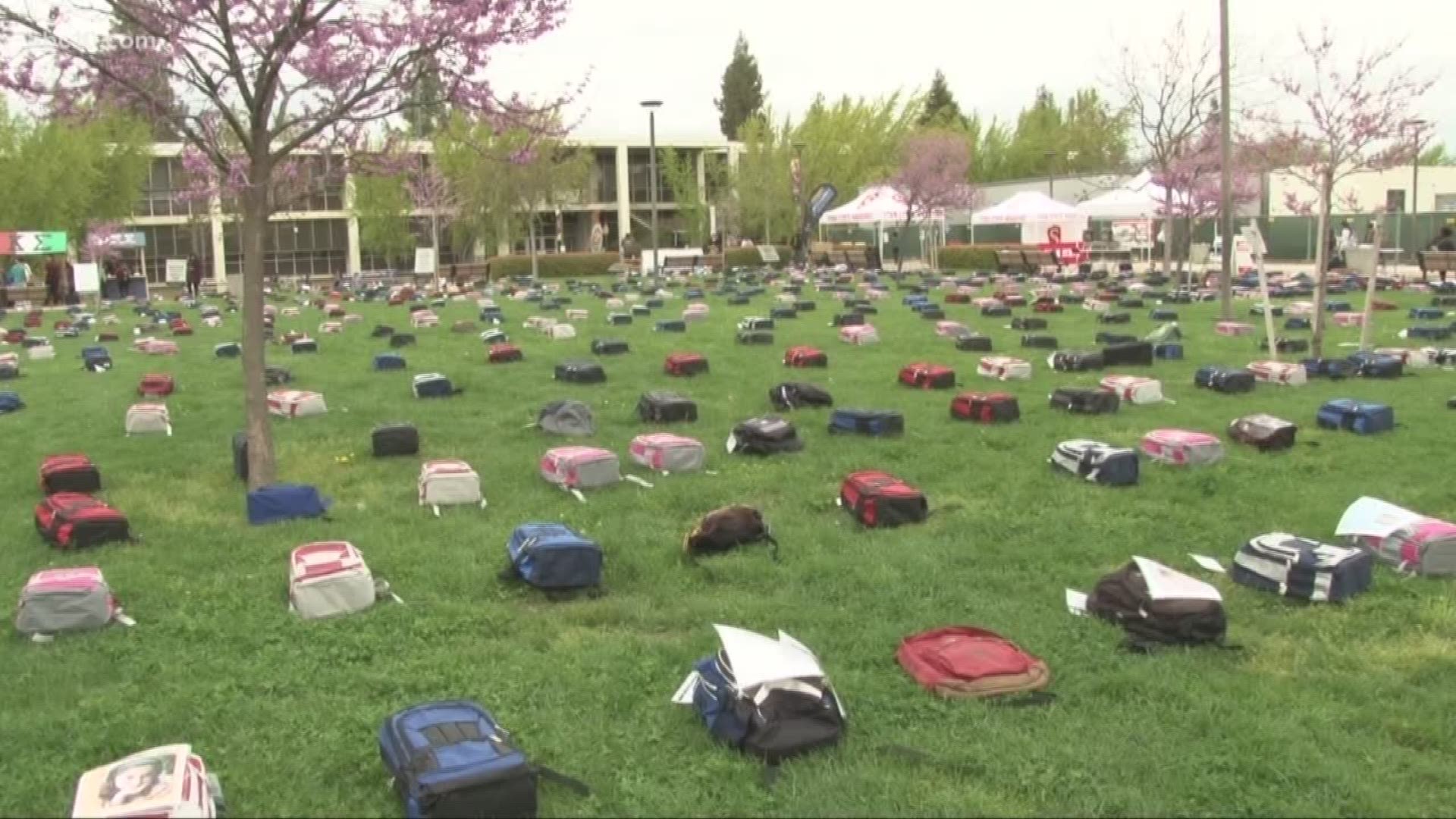 This traveling exhibit, called Send Silence Packing, visits college campuses across the country and it's meant to bring awareness to mental illness and suicide prevention.