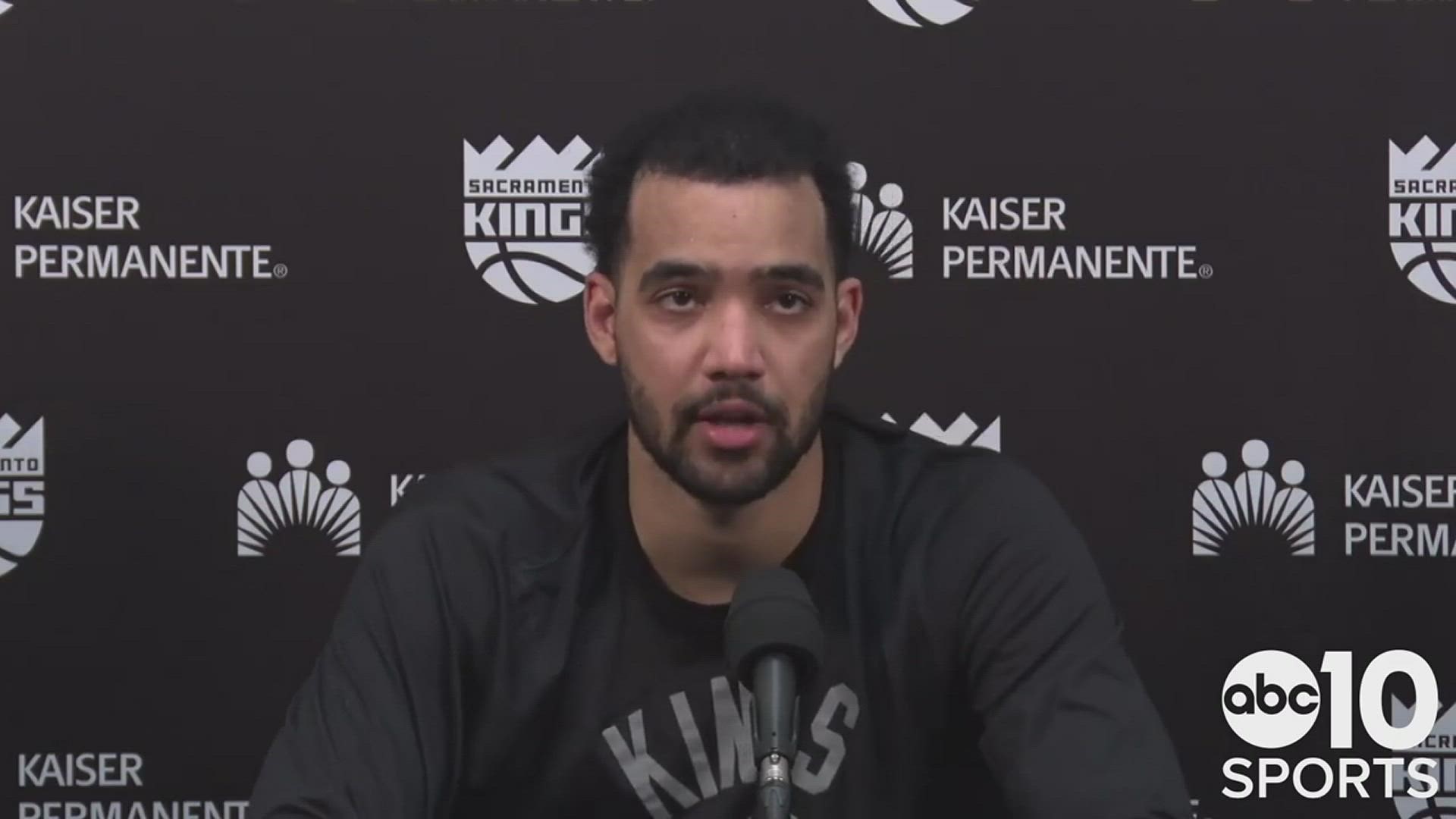 Trey Lyles talks about Monday's 131-110 victory over the Thunder in Oklahoma City, being placed into the starting rotation and his 24-point outing for Sacramento.