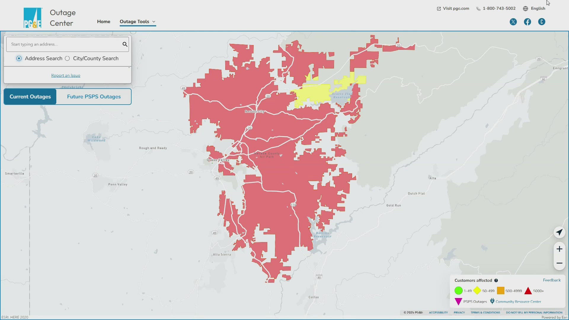 Thousands are waking up without power in the Grass Valley and Nevada City area. About 20,000 customers are in the dark. PG&E has not said what caused the outage.